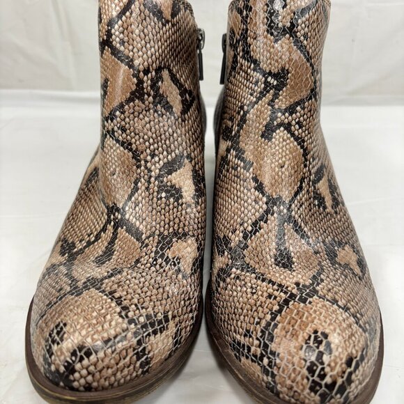 Lucky Brand Basel Snake Python Ankle Boots Booties size 9.5 - Picture 10 of 12